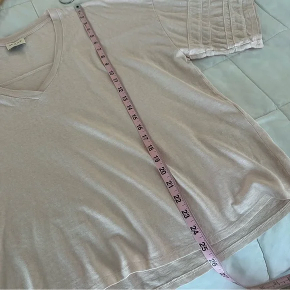 Wrap London Soft Pink V-Neck Tee Organic Cotton 💕 - Picture 6 of 7